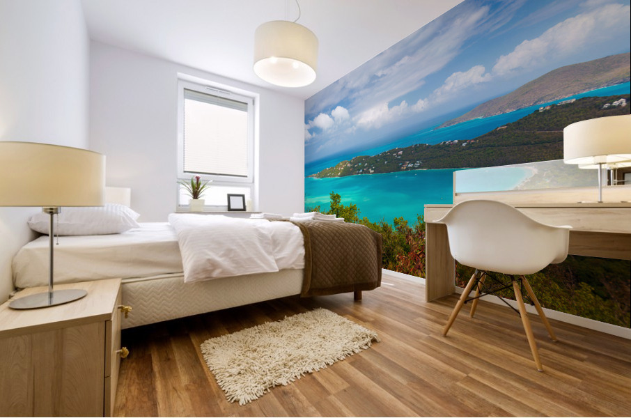 Panoramic view of Magens Bay Mural print