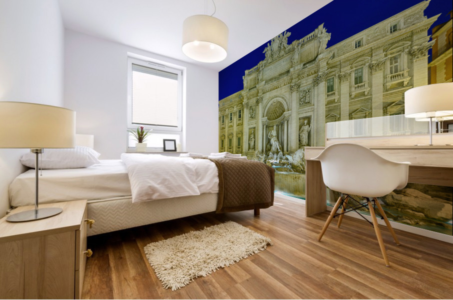 Trevi fountain details in Rome Italy Mural print