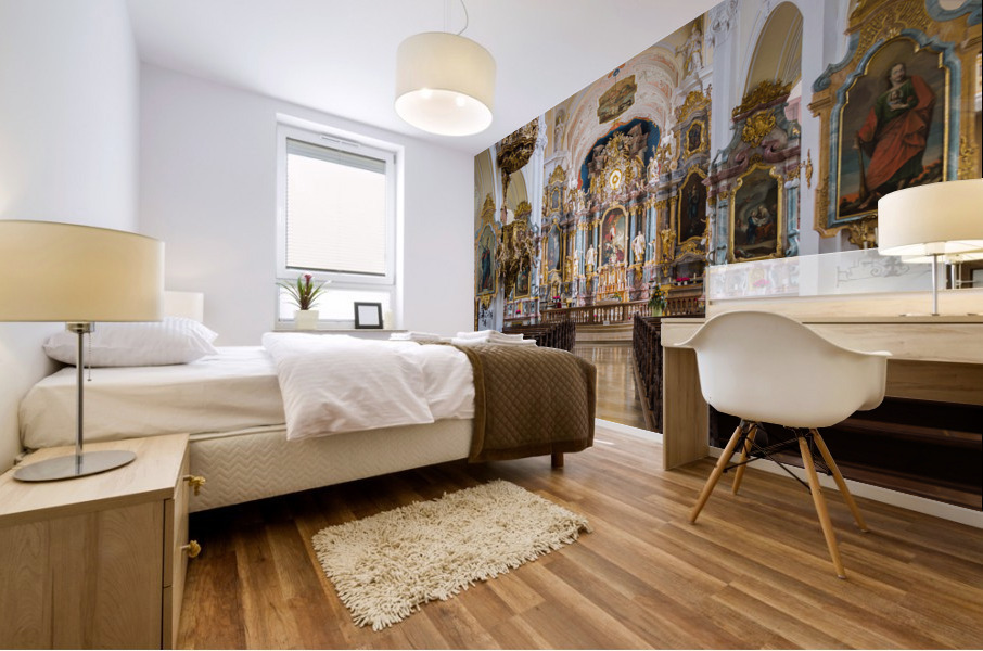 Interior Parish Church Gerlachsheim Germany Mural print