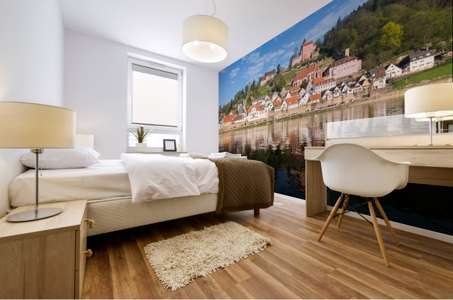 Town of Hirschhorn Hesse Germany Mural print