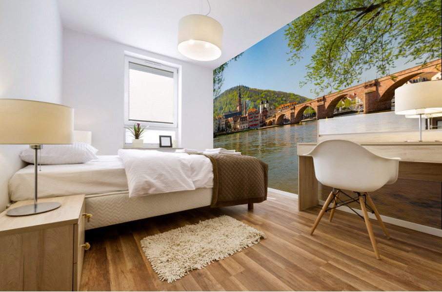 Old bridge into town of Heidelberg Germany Impression murale