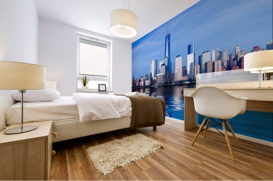 Panorama of Lower Manhattan at dusk Mural print