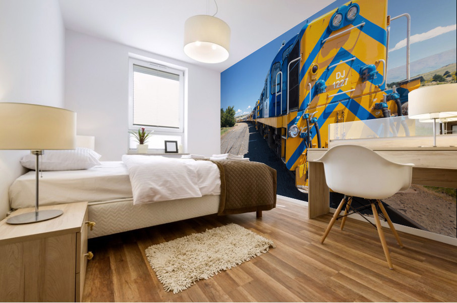 Diesel locomotive train engine Taiere Gorge line Mural print