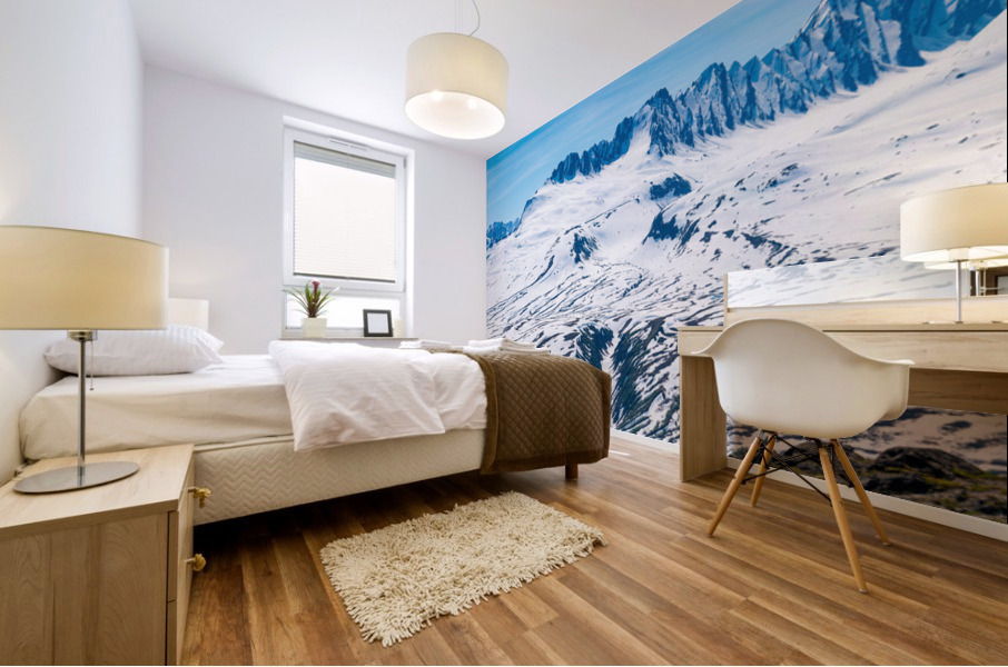 Panorama of mountains of Thompson Pass Mural print