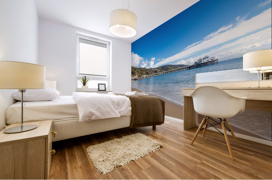 Pier at Malibu Lagoon California Mural print