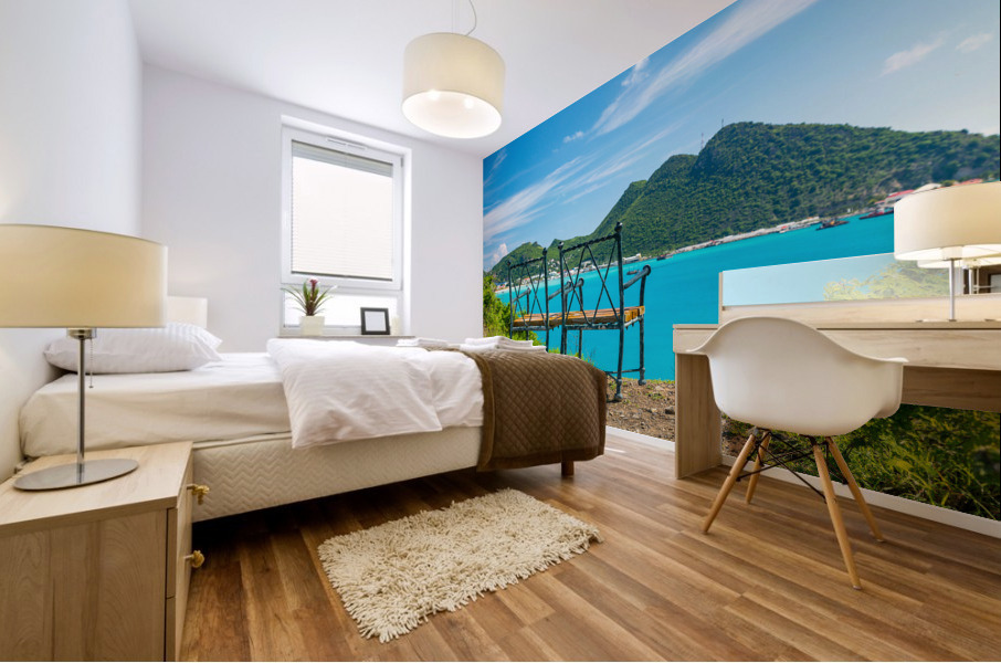 Overview of Philipsburg Sint Maarten Mural print