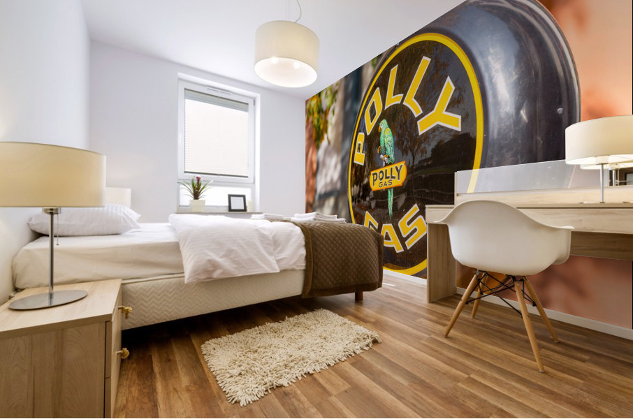 Reflections in Polly Gas pump Impression murale