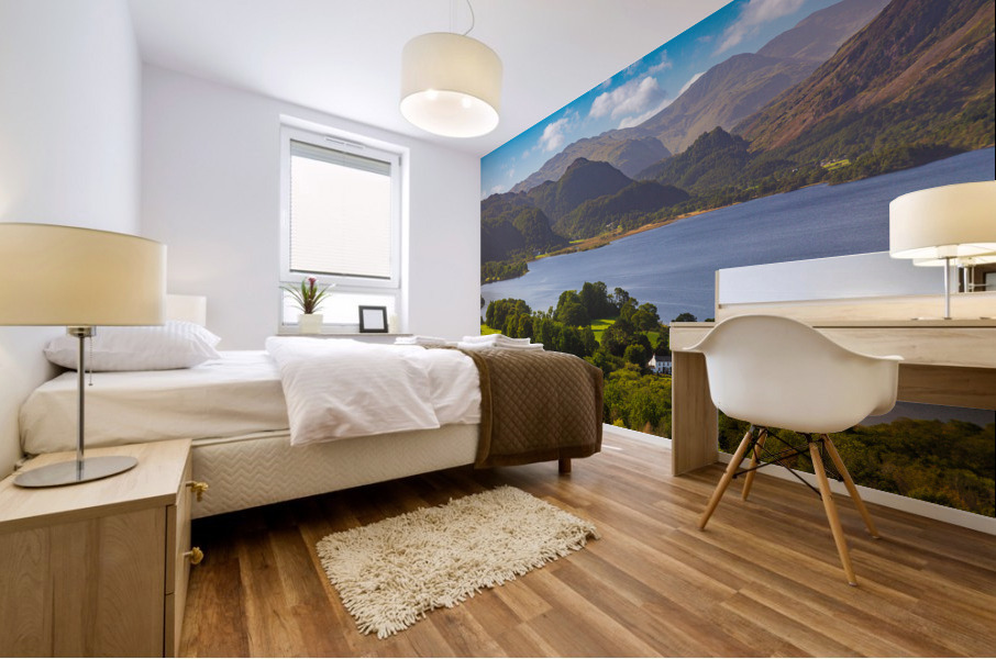 Detail of Derwent Water in Lake District Mural print