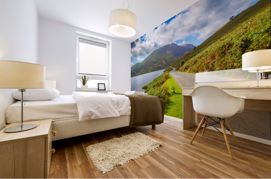 View over Crummock Water in Lake District Mural print