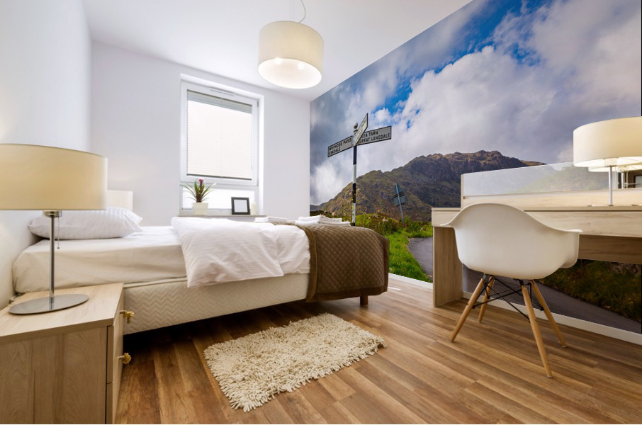 Langdale sign in english lake district Impression murale