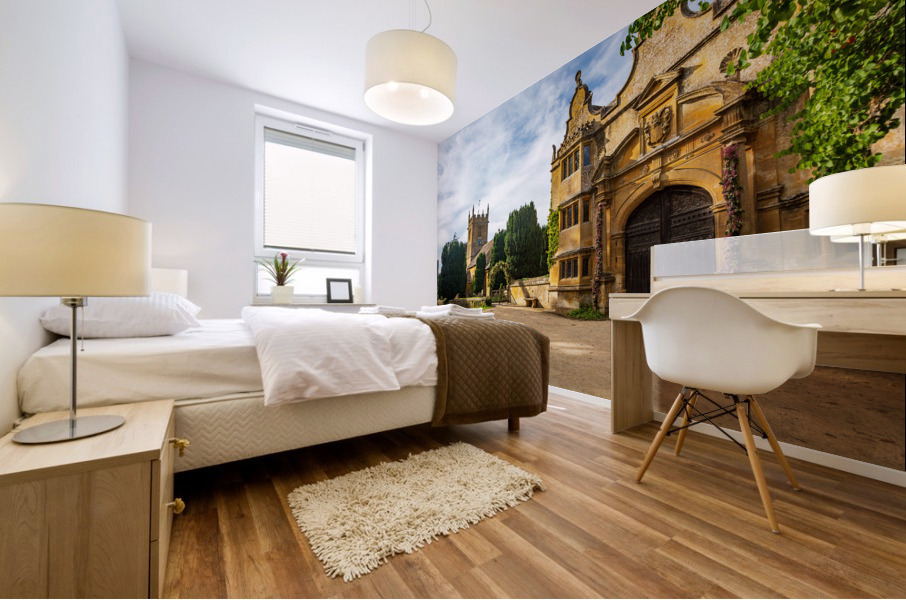 Stanway House and St Peters Church Stanton Mural print