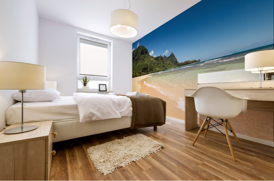 Tunnels beach on the north shore Kauai Impression murale