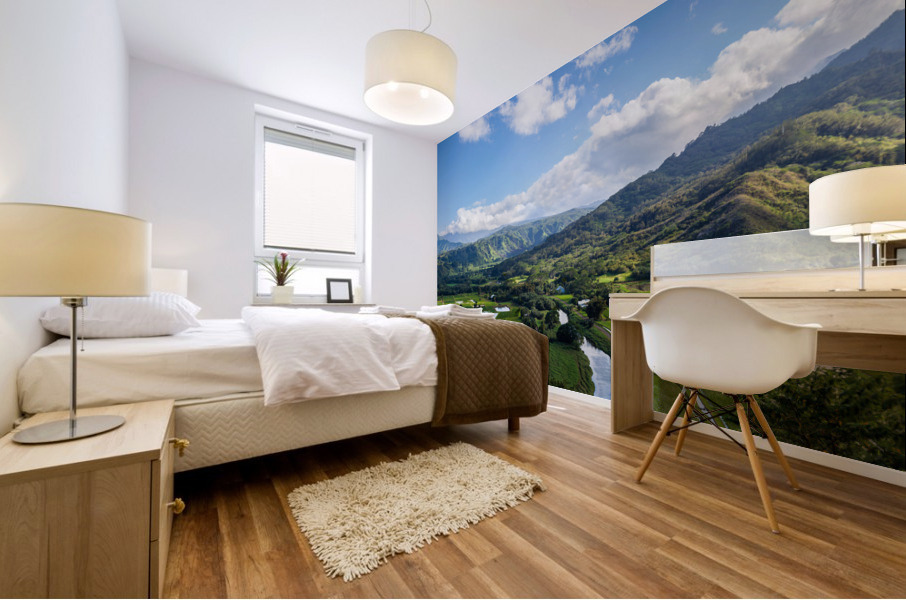 Hanalei valley from Princeville Kauai Impression murale