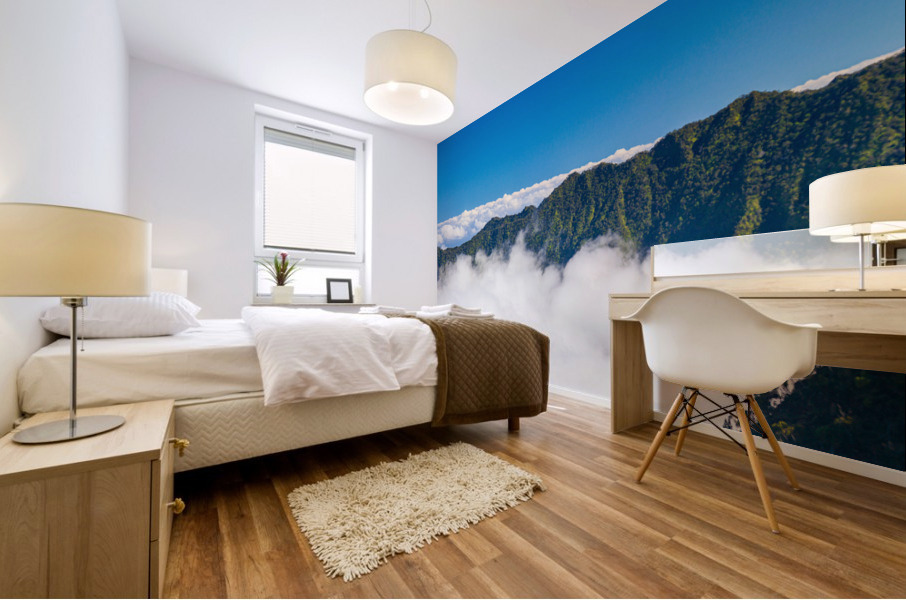 Wide panorama Kalalau Valley in Kauai Impression murale