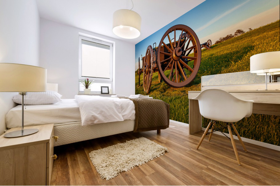 Cart on Manassas Battlefield Mural print