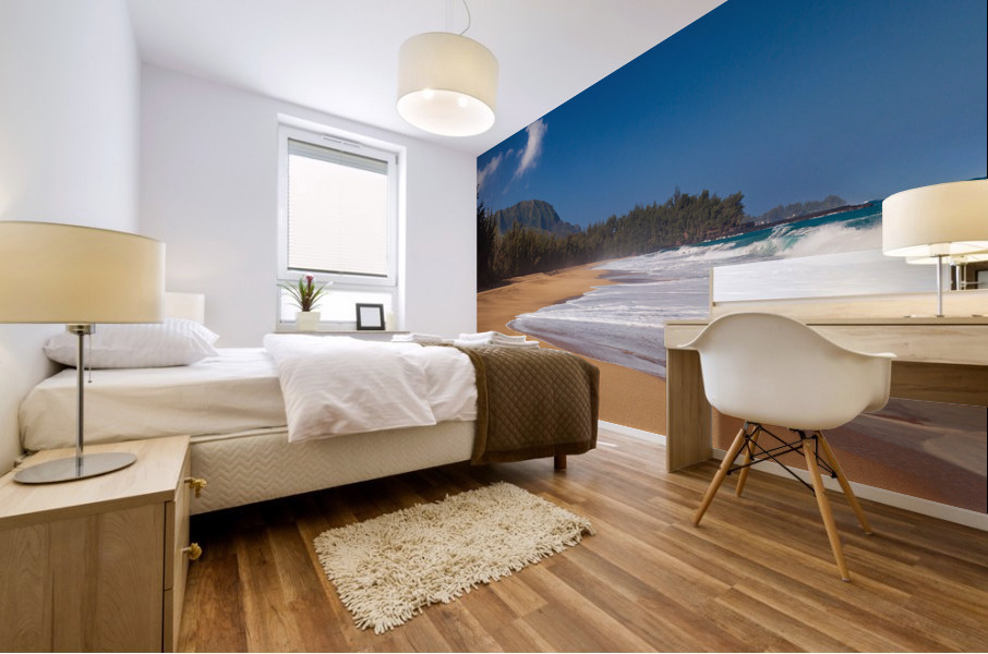 Lumahai beach in Kauai on winters day Impression murale