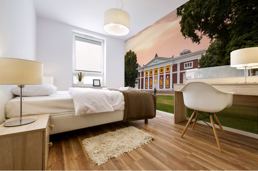 Old Cabell Hall at University of Virginia Mural print