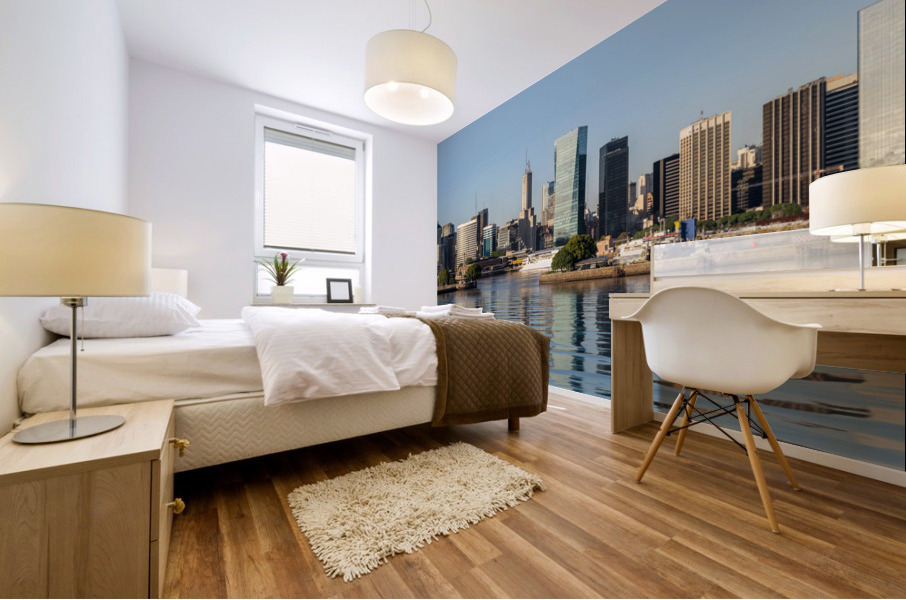 Panorama of the city of Buenos Aires in Argentina with artificia Mural print