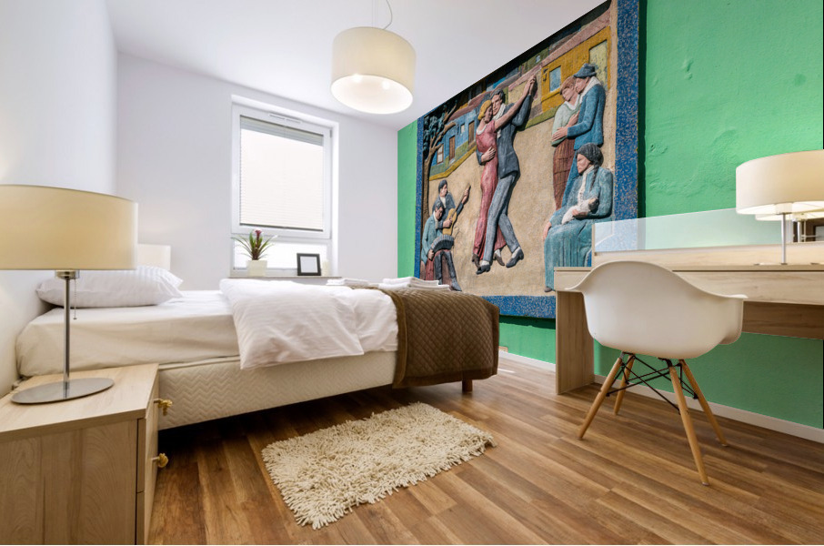 Carnation of the Air bas-relief painting by Luis Perlotti Mural print