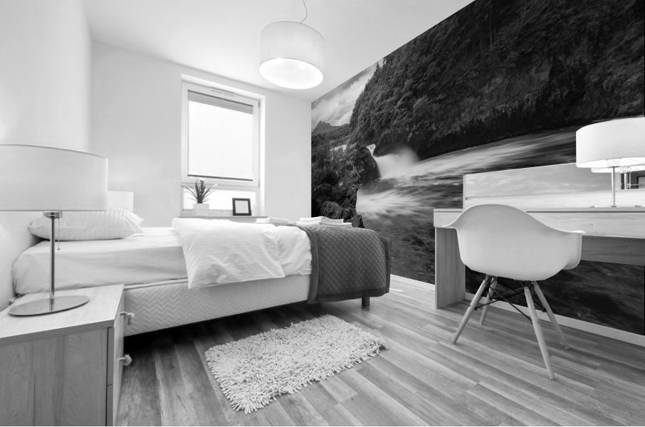 Petrohue falls and cascade by the Osorno volcano in Chile Impression murale