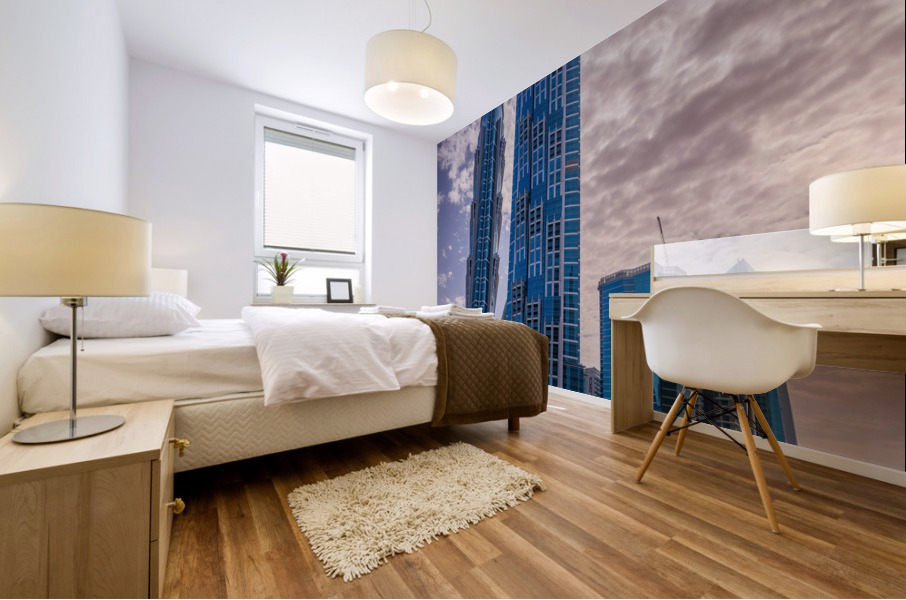 Modern apartments of Dubai Business Bay along the Canal Mural print