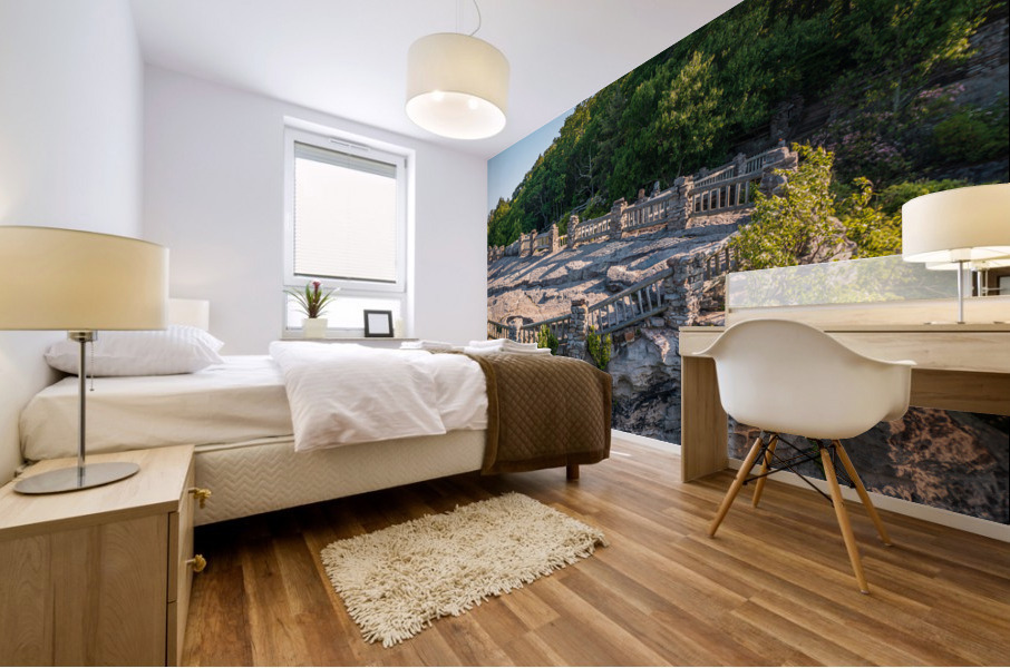 Aerial view of Coopers Rock overlook viewpoint Mural print