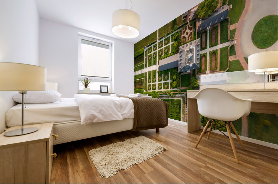 Top down view of Governors Palace in Williamsburg Virginia Mural print