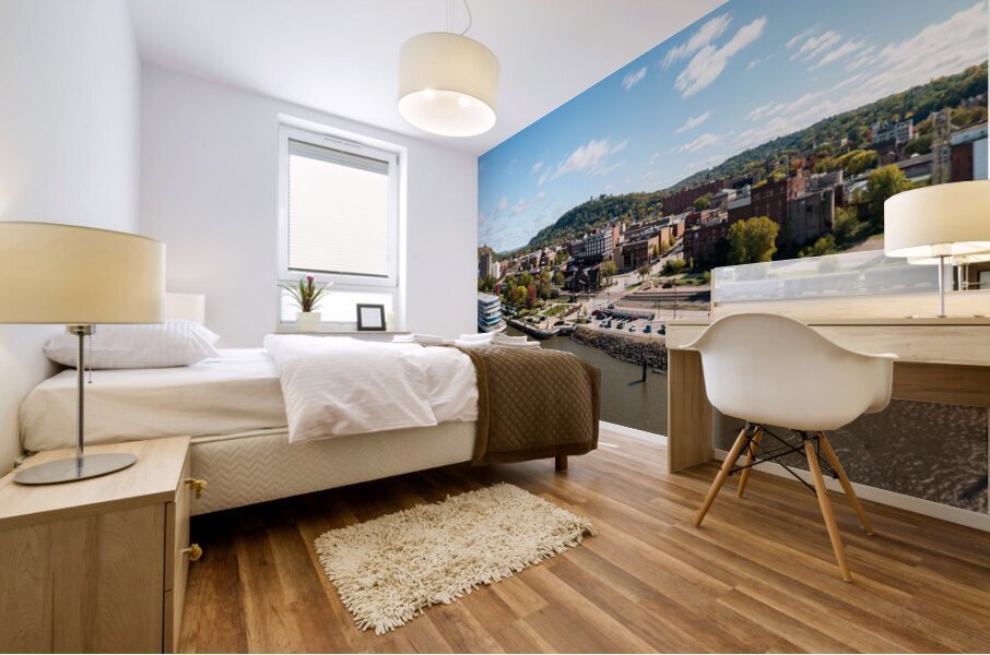 Red Wing Minnesota with Viking Mississippi river cruise boat Mural print