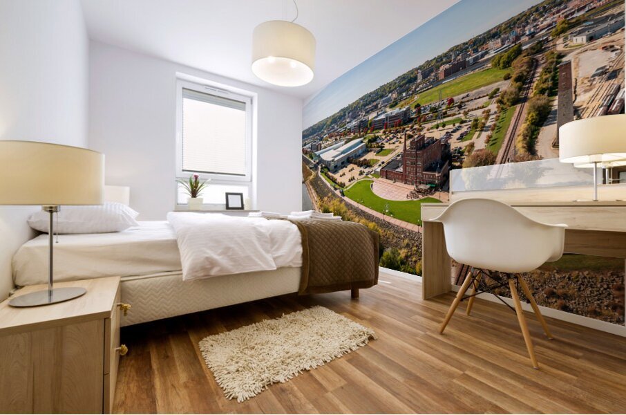 Historic brewery and convention center in Dubuque Iowa Mural print