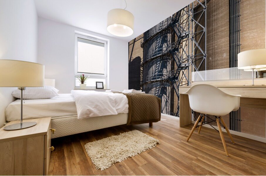 Large grain processing plant in East St Louis Illinois Mural print