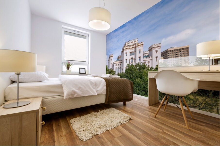 Castle in Baton Rouge or old capitol building in Louisiana Mural print