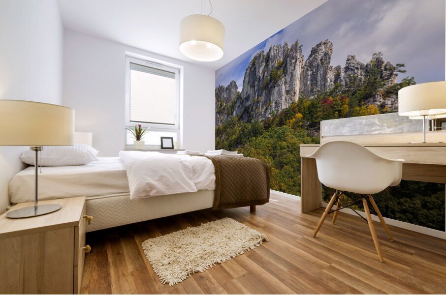Seneca Rocks in West Virginia Mural print