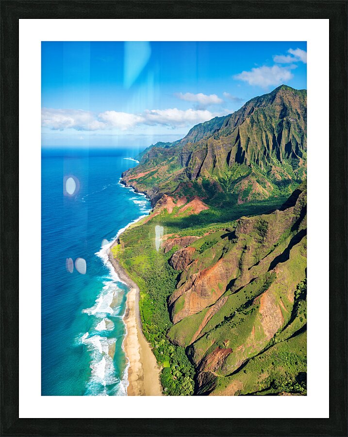 Coastline of Na Pali on Kauai Impression et Cadre photo