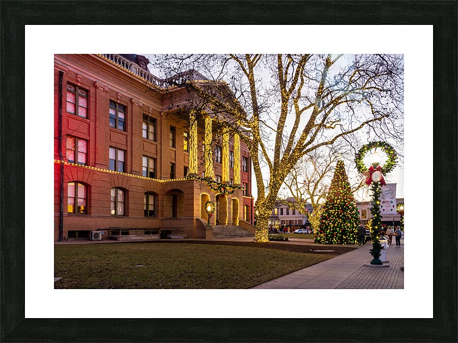 Entrance to Williamson County Courthouse in Georgetown TX Picture Frame print