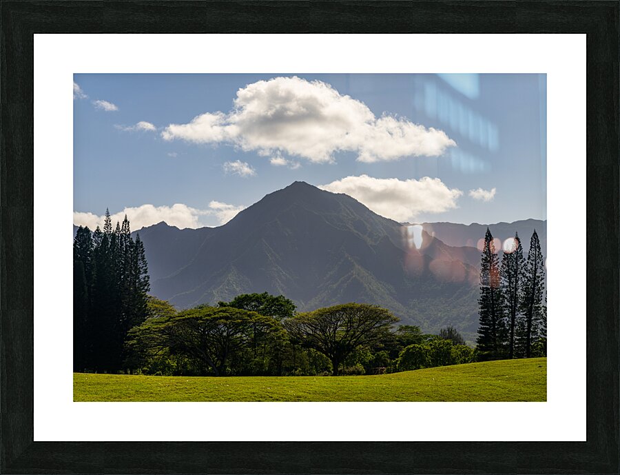 Princevilles stunning golf course with serene lake and mountain Impression et Cadre photo