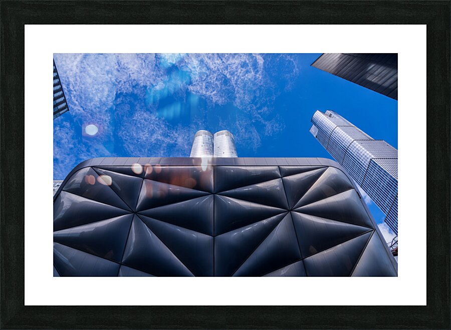 Unique pillowed retractable shell over the Shed in Hudson Yards  Picture Frame print