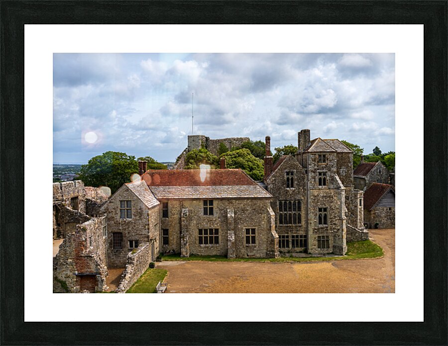 Interior buildings of Carisbrooke Castle on the Isle of Wight Picture Frame print