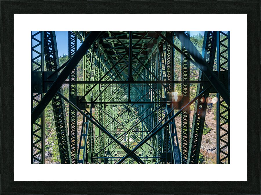 Steel structure of historic cantilevered Deception Pass bridge Impression et Cadre photo