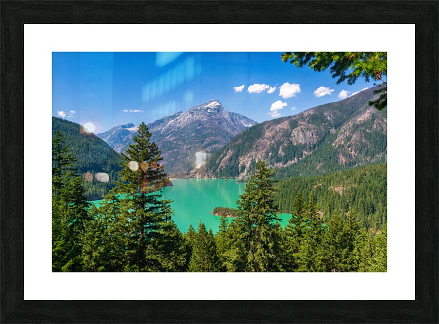 Overlook of Diablo Lake in North Cascades National Park in Washi Picture Frame print