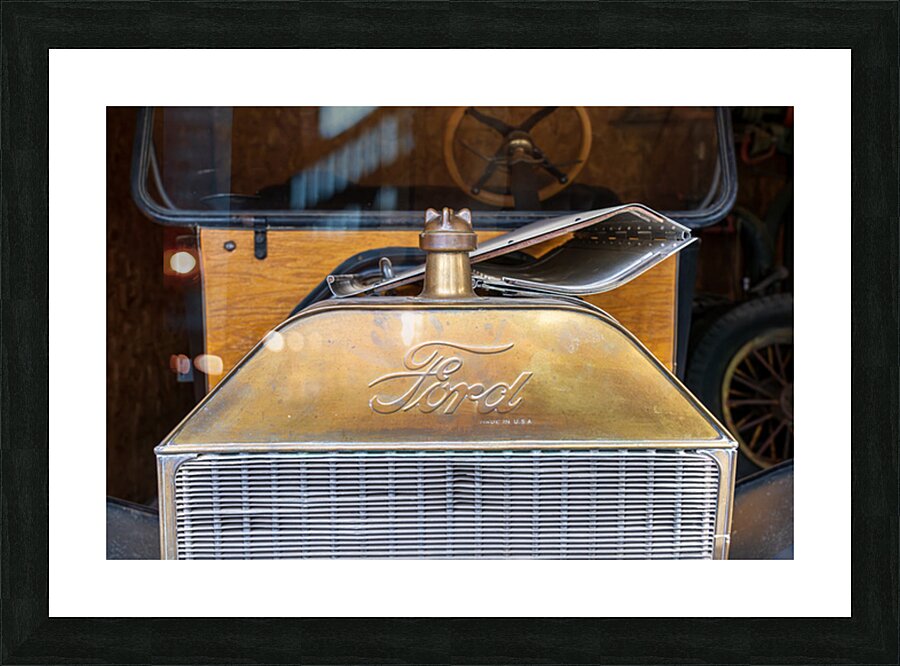 Radiator and front of historic Ford Model T car or truck Picture Frame print