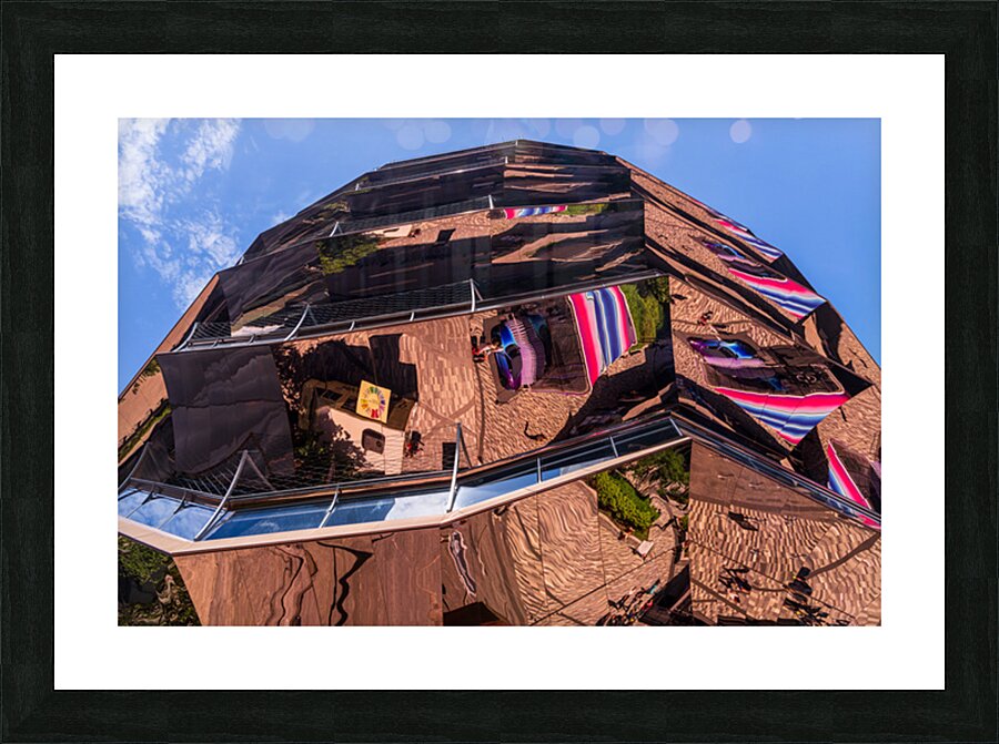 Reflective surface of the Vessel in Hudson Yards Manhattan Picture Frame print