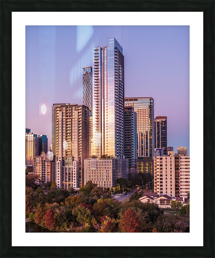 44 East and Rainey street district of Austin Texas in 2026 Picture Frame print