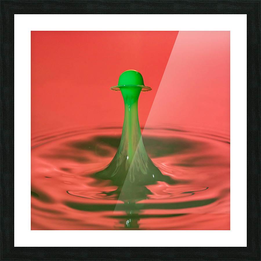 Water droplet collision - coating Picture Frame print