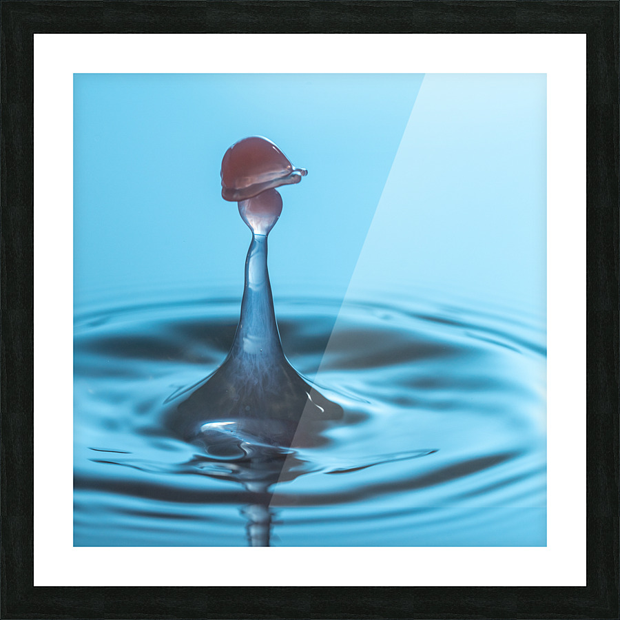 Water droplet collision - soldier Picture Frame print