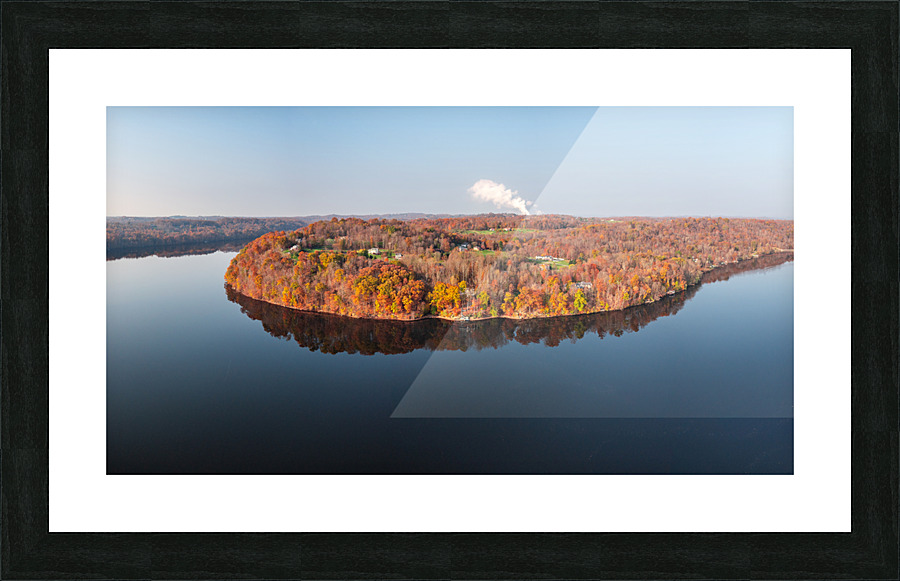 Aerial view of The Woodlands near Morgantown WV Picture Frame print