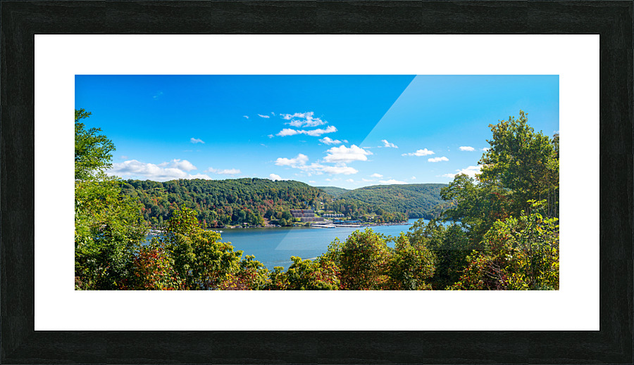 Early fall colors on Cheat Lake in Morgantown WV Picture Frame print