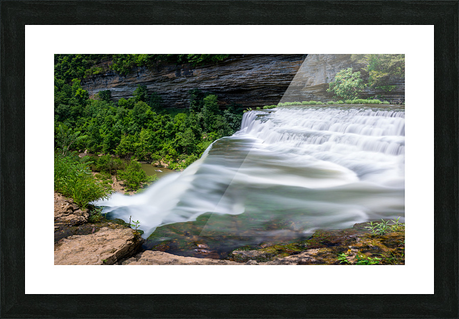 Top of Burgess Falls in Tennessee Picture Frame print