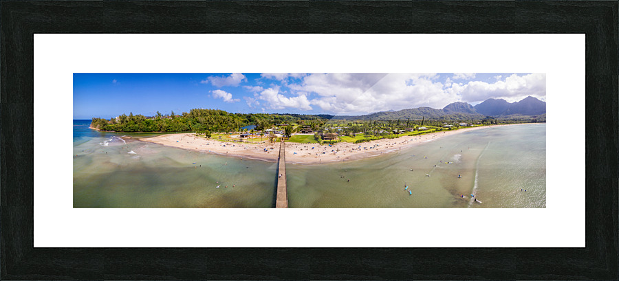Hanalei bay and beach on Kauai in Hawaii Impression et Cadre photo