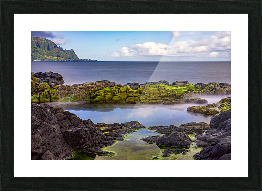 Long exposure image of the pool known as Queens Bath of Kauai Impression et Cadre photo