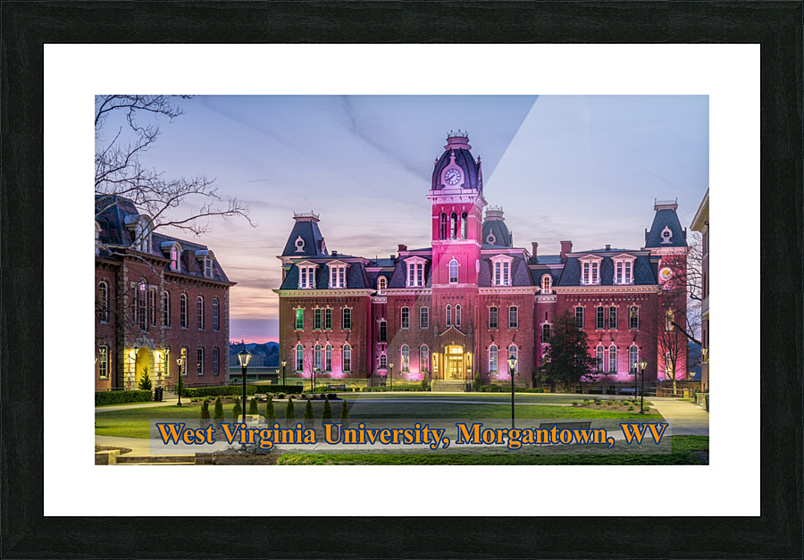 Woodburn Hall at West Virginia University in Morgantown WV Picture Frame print